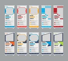 Corporate Business RollUp Banner Design or Stand Up Banner template vector