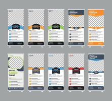 Corporate Business RollUp Banner Design or Stand Up Banner template vector