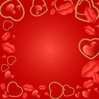 fondo de corazón de amor romántico rosa para el día de san valentín vector