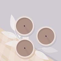 Three candles in cozy style vector