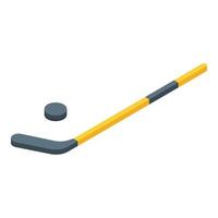 School gym hockey stick icon, isometric style vector