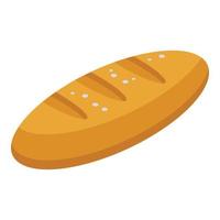 Bread baton icon, isometric style vector