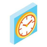 icono de reloj, estilo isométrico vector