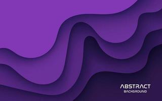 Multi layers purple color texture 3D papercut layers in gradient vector banner. Abstract paper cut art background design for website template. Topography map concept or smooth origami paper cut