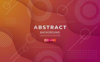 abstract red orange gradient dynamic wavy shadow fluid geometric shape composition background. eps10 vector
