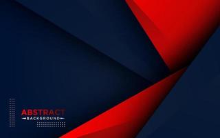 abstract 3d dark blue background with a combination of luminous red overlap layers background vector