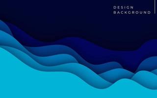 Multi layers blue texture 3D papercut layers in gradient vector banner. Abstract paper cut art background design for website template. Topography map concept or smooth origami paper cut