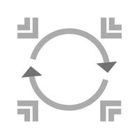 Data Synchronization Flat Greyscale Icon vector