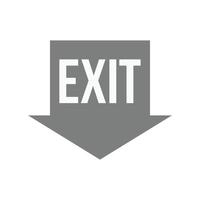 Exit Flat Greyscale Icon vector