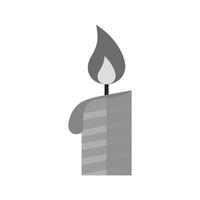 Candle Flat Greyscale Icon vector
