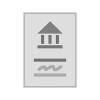 Bank Draft Flat Greyscale Icon vector