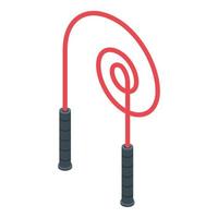 Jump rope icon, isometric style vector