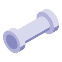 Drain pipe icon, isometric style vector