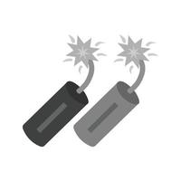 Dynamite Flat Greyscale Icon vector