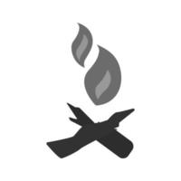 Fire Flat Greyscale Icon vector