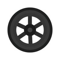 Wheel Flat Greyscale Icon vector