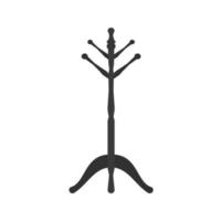 Coat Stand Flat Greyscale Icon vector