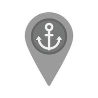 Shipping Location Flat Greyscale Icon vector