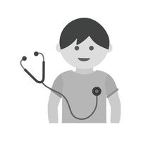 Medical Examination Flat Greyscale Icon vector