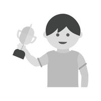 Winning Award Flat Greyscale Icon vector