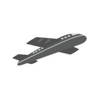 Flight Flat Greyscale Icon vector