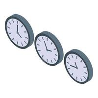 Airport watches icon, isometric style vector