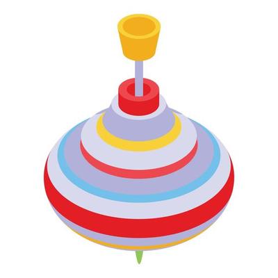 Yula toy icon, isometric style