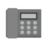 Telephone Set Flat Greyscale Icon vector