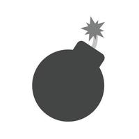 Danger of Explosion Flat Greyscale Icon vector