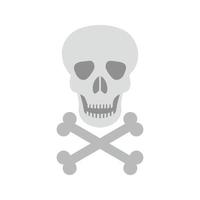 Death Sign Flat Greyscale Icon vector