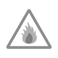 Flammable Material Flat Greyscale Icon vector