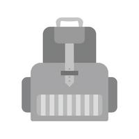 Bag Pack Flat Greyscale Icon vector