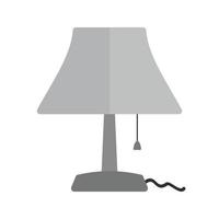 Table Lamp Flat Greyscale Icon vector