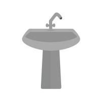 Sink Flat Greyscale Icon vector