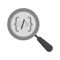 Search from Code Flat Greyscale Icon vector