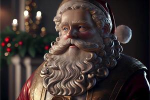 Santa Claus Cartoon 3D Merry Christmas photo