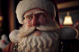 Santa Claus Cartoon 3D Merry Christmas photo