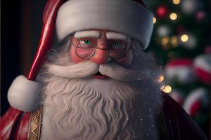 Santa Claus Cartoon 3D Merry Christmas photo