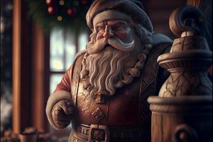 Santa Claus Cartoon 3D Merry Christmas photo