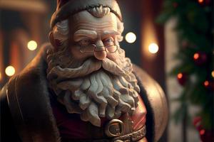 Santa Claus Cartoon 3D Merry Christmas photo