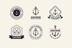 Various Anchor Logo in Monochrome Color
