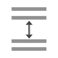 Line Spacing Flat Greyscale Icon vector