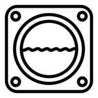 Pool cleaning icon, outline style vector