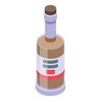 Bar bourbon icon, isometric style vector