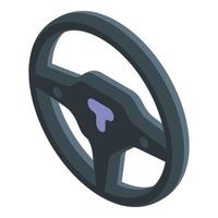 Driving wheel icon, isometric style vector