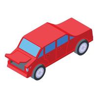 icono de coche baúl familiar, estilo isométrico vector