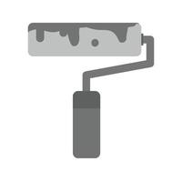Paint Roller Flat Greyscale Icon vector