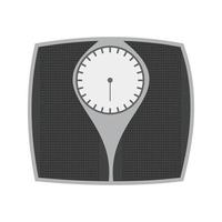 Weighing Machine Flat Greyscale Icon vector