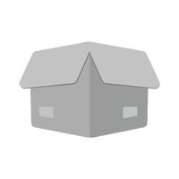 Box Flat Greyscale Icon vector