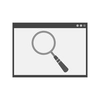 Browser Flat Greyscale Icon vector